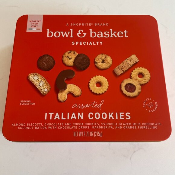 Empty Large Italian Cookie Candy Tin Rectangular Shape - Picture 1 of 8